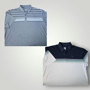 Callaway Shirt Mens XXL Opti Dri Golf Three‎ Button Placket Polo Lightweight